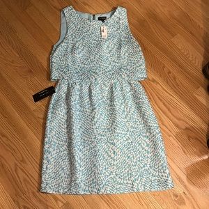 NWT Limited blue and white textured cocktail dress